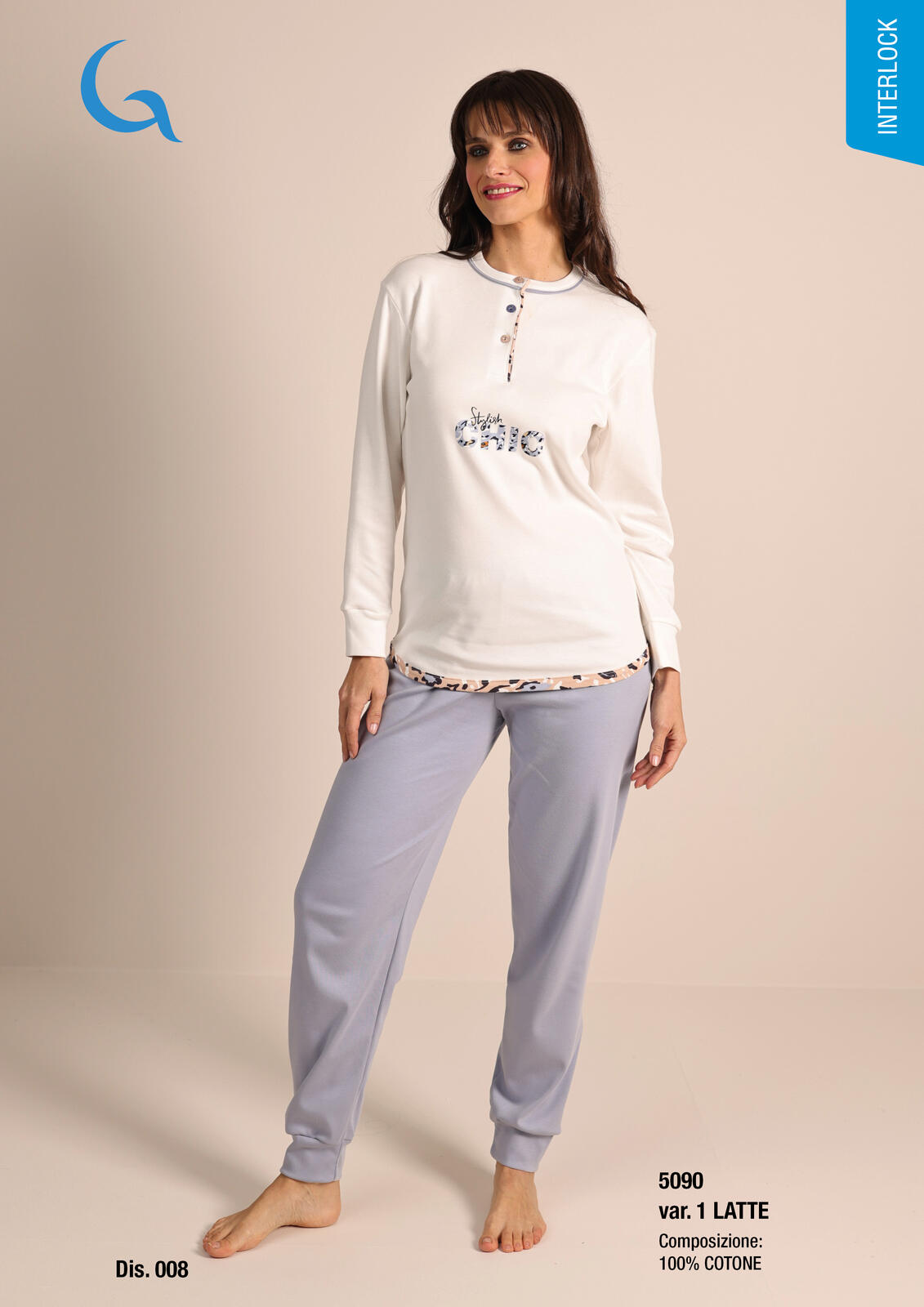 PIGIAMA DONNA M/L 5090 Tellini S.r.l. Ingrosso Abbigliamento